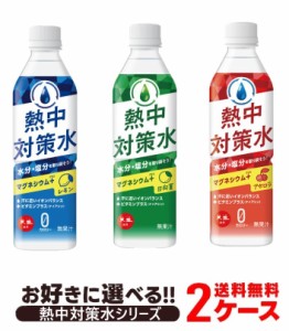 送料無料 選べる 赤穂化成 熱中対策水 500mlよりどり 2ケース セットレモン/日向夏/アセロラ