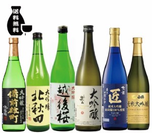 送料無料 大吟醸&日本酒の最高峰 純米大吟醸が入った贅沢な飲み比べセット 720ml×6本