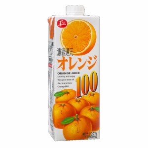 送料無料 JA熊本果実連 Juicy ジューシー オレンジ100 1000ml×2ケース/12本