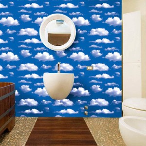 ウォールステッカー 壁紙 クロスシール 青い空 雲 自然 クラウド シンプル 北欧 内装 DIY 剥がせる