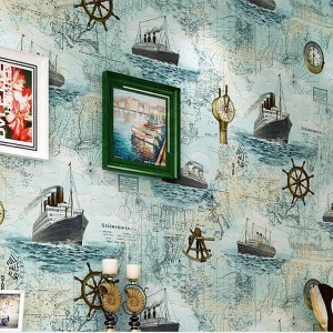 ウォールステッカー 壁紙 クロスシール 中世 航海図 レトロ ビンテージ ヨーロピアン 内装 DIY 剥がせる