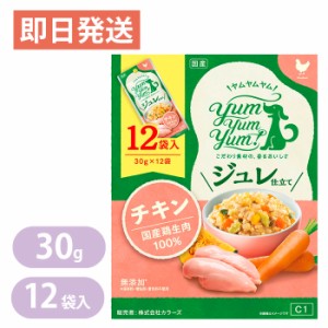 ヤムヤムヤム ジュレ仕立て チキン 30g 12袋 yum yum yum！ 国産 無添加 ドッグフード ウェットフード