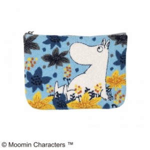 ムーミン ポーチ サガラ刺繍 花畑のムーミン MOOMIN 丸眞 レディース 小物入れ コスメポーチ 化粧ポーチ 4992272546965