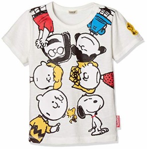 スヌーピー 子供 半袖 Tシャツ キッズ 120cm SNOOPY 半袖シャツ ピーナッツの仲間たちビックアート 342152116