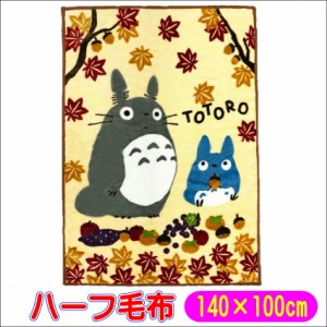 となりのトトロ 紅葉の季節 ハーフ毛布 140×100cm スタジオジブリキャラクターマイヤー毛布 丸眞 4992272711424