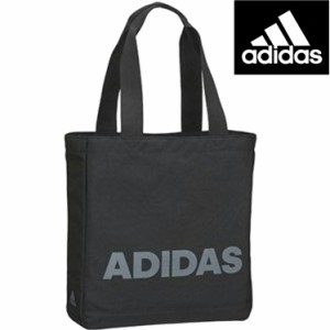 adidas トートバッグ アディダス 手提げバッグ 61031-01 ロゴ Ａ４対応 ブラック マチ付き 31×35×10cm