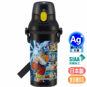 ドラゴンボール超22 プラ水筒 直飲み プラワンタッチボトル 抗菌 キャラクター 日本製 子供水筒 480mL PSB5SANAG スケーター ブラック