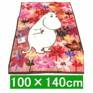 ムーミン ハーフ毛布　ブランケット MOOMIN ムーミンの花束  100×140cm  丸眞 毛布 0434100100