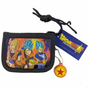 財布 ドラゴンボール超 DBZ-1913 キャラクター ラウンド ウォレット 二つ折り財布 キッズ サイフ こども 男の子 さいふ ブラック ひも付