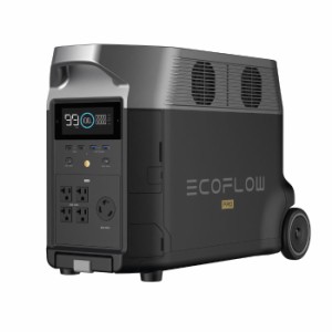 EcoFlow ポータブル電源 エコフロー 3600Wh/1,125,000mAh 家庭用 発電機 ポータブルバッテリー 3.1hフル充電 アプリ対応 防災 AC出力3000