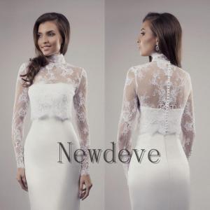 ボレロ ハイネックウェディングドレスボレロロングイリュージョンスリーブホワイト アイボリーレースシアー新品 High Collaの通販はau Wowma ワウマ Allier Shop 商品ロットナンバー