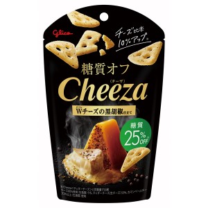 グリコ 糖質オフチーザ(Wチーズの黒胡椒仕立て) 40g 10コ入り 2022/07/19発売 (4901005544451)