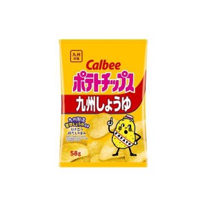 カルビー ポテトチップス 九州しょうゆ 58g 12コ入り 2022/02/21発売 (4901330538323)