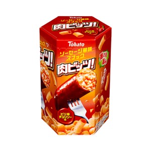 東ハト 肉ビッツ ピリ辛チョリソー味 38g 12コ入り 2024/04/01発売 (4901940115082x2)