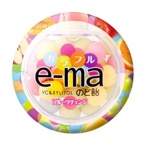 UHAピピン e-maのど飴　容器　カラフルフルーツチェンジ 33g 6コ入り 2023/05/01発売 (4514062257334)