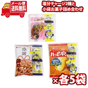 (メール便で全国送料無料)お菓子 詰め合わせ さっとポケットに熱中症対策！ 塩分チャージ2種と小袋お菓子詰め合わせ(3種・各5袋セット)当