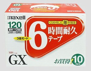 maxell 録画用 VHSビデオテープ スタンダード 120分 10巻 T-120GXS.10P(中古品)