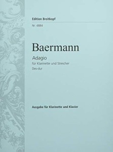 ベールマン : アダージョ 変ニ長調 (クラリネット、ピアノ) ブライトコプフ(中古品)