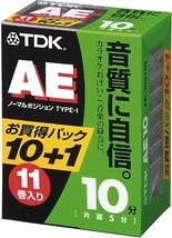 TDK オーディオカセットテープ AE 10分11巻パック [AE-10X11G](中古品)