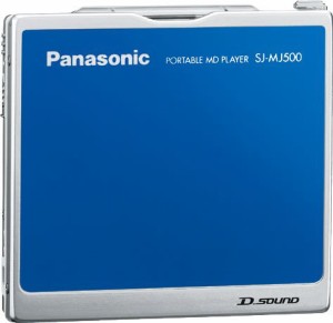 パナソニック ポータブルMDプレーヤー ブルー SJ-MJ500-A(中古品)