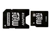 Transcend miniSDカード 80倍速 512MB TS512MSDM80(中古品)