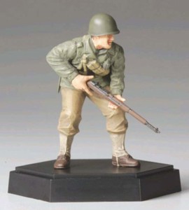 タミヤ 1/35 MM フィギュアコレクション アメリカ陸軍 歩兵攻撃 小銃手A 塗(中古品)