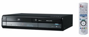パナソニック 500GB 2チューナー DVDレコーダー VHSビデオ一体型 DIGA DMR-(中古品)