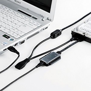 サンワサプライ IDE/SATA-USB変換ケーブル 0.72m  USB-CVIDE2(中古品)