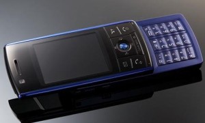 SoftBank　８１６ＳＨ青（ブルー） 白ロム スリム&コンパクト携帯(中古品)