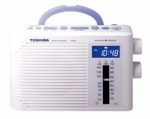 TOSHIBA 防水形クロックラジオCUTEBEAT TY-BR30(W)(中古品)
