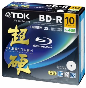 TDK 録画用ブルーレイディスク 超硬シリーズ BD-R 25GB 1-4倍速 ホワイトワ(中古品)