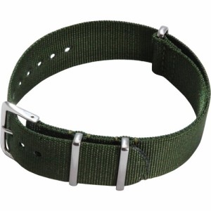 [カシス]CASSIS TYPE NATO ナトータイプ時計ベルト 20mm グリーン ファブリ(中古品)