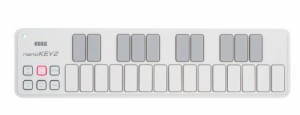 KORG USB MIDIキーボード nanoKEY2  25鍵 ホワイト(中古品)