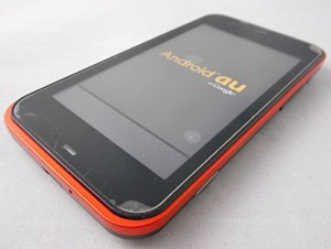 IS03(SH) オレンジ 携帯電話 白ロム au(中古品)