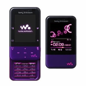 SONY Xmini (W65S) パープル×ピンク 携帯電話 白ロム au(中古品)