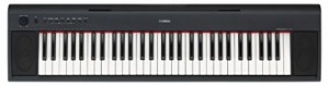 YAMAHA 電子キーボード piaggero(ピアジェーロ) ブラック  NP-11(中古品)