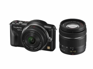 パナソニック ミラーレス一眼カメラ LUMIX GF3 ダブルレンズキット エスプ (中古品)