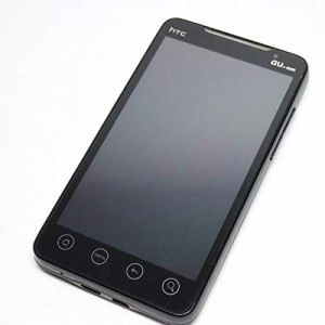 au HTC EVO WiMAX ISW11HT ブラック Android スマートフォン 白ロム 携帯電(中古品)