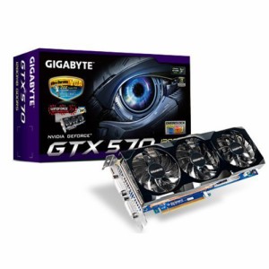 GIGABYTE グラフィックボード nVIDIA GeForce GTX570 Overclock 1280MB PCI(中古品)