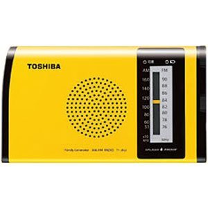 TOSHIBA 防水充電ラジオ TY-JR50(Y)(中古品)