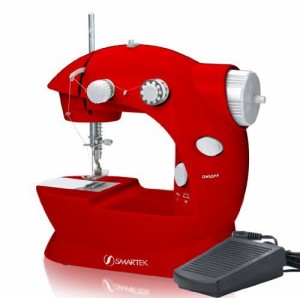 Smartek RX-08 Mini Sewing Machine with Pedal, Red by Smartek(中古品)