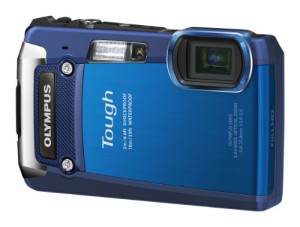 OLYMPUS デジタルカメラ TG-820 ブルー 10m防水 2m耐落下衝撃 -10℃耐低温 (中古品)