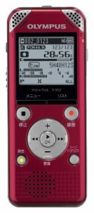 OLYMPUS ICレコーダー VoiceTrek 4GB リニアPCM対応 FMチューナー付 RED レ(中古品)