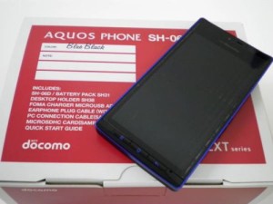 シャープ ドコモ AQUOS PHONE SH-06D ブルーブラック 白ロム(中古品)