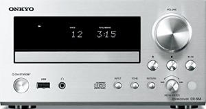 ONKYO CDチューナーアンプ シルバー CR-555(S)(中古品)