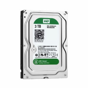 WD HDD 内蔵ハードディスク 3.5インチ 3TB Green WD30EZRX-1TBP / Intellip(中古品)