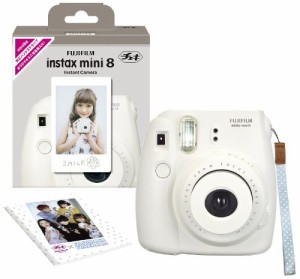 FUJIFILM インスタントカメラ チェキ instax mini 8 ホワイト INS MINI 8 W(中古品)