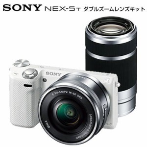 SONY デジタル一眼カメラ「NEX-5T」ダブルズームレンズキット(ホワイト) NE(中古品)