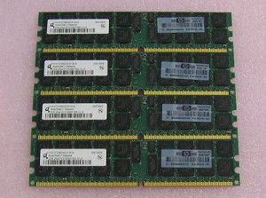 8GBメモリ標準セット(2GB*4)HP純正品 Qimonda PC2-5300P 240Pin DDR2 667 E(中古品)