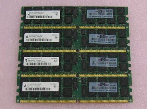 8GBメモリ標準セット(2GB*4)HP純正品 Qimonda PC2-5300P 240Pin  HP Prolia(中古品)